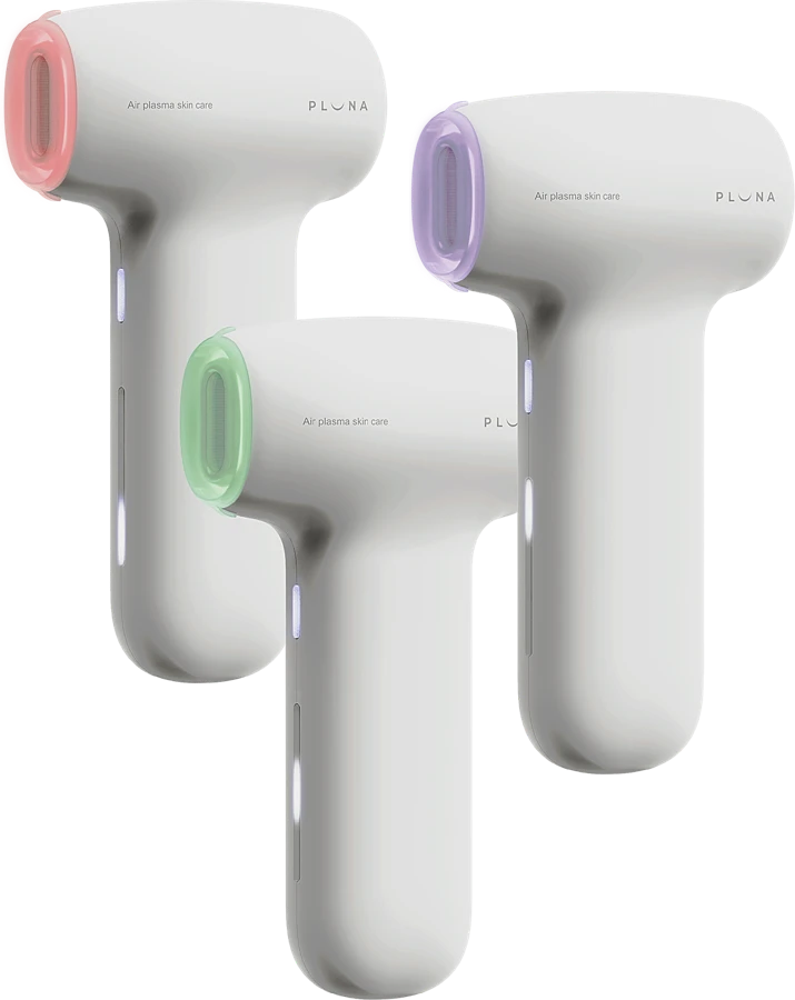 Three PLUNA devices with Face, Line and Spot tips lit
